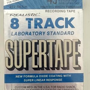 Realistic Supertape 8 Track Recording Tape New